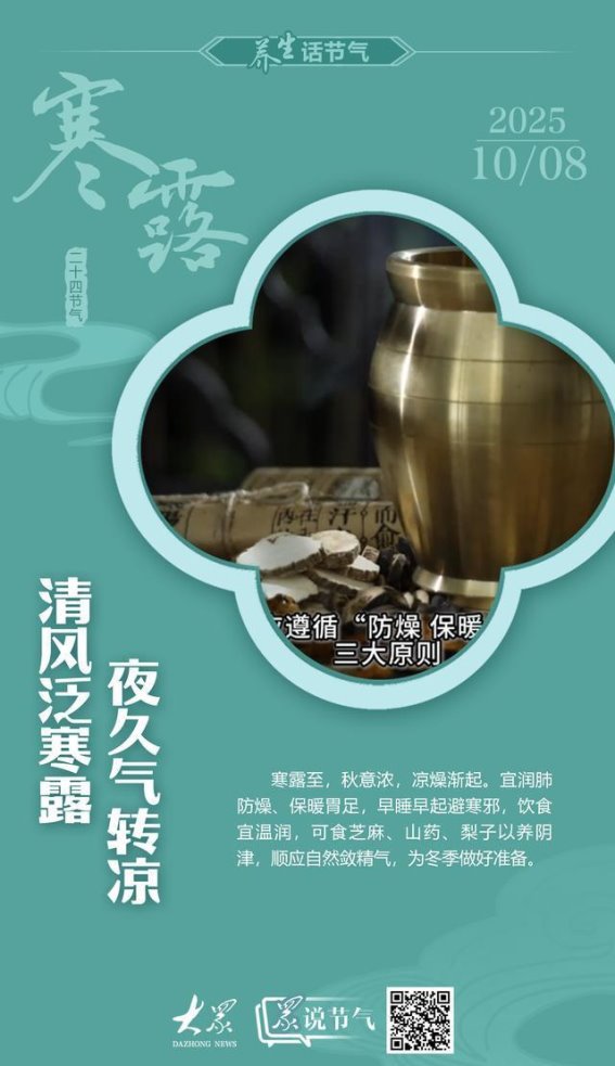 寒露养生：润肺防燥，温暖安康