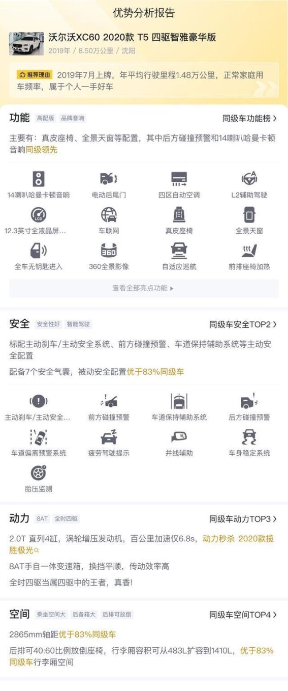 2020款沃尔沃XC60 T5四驱：安全与豪华兼具的二手SUV体验