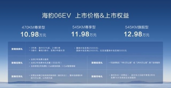 家用纯电轿跑新选择 海豹06EV正式上市售价10.98万起