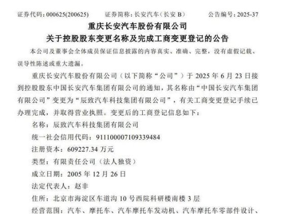 长安汽车控股股东更名背后的战略布局分析