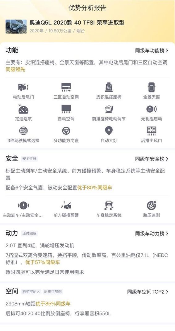 奥迪Q5L二手车解析：20万公里见证豪华品质与价值回归