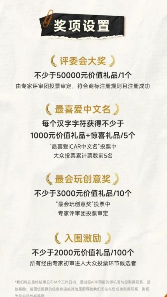 iCAR全球中文名征集：百万大奖与创意荣誉等你来赢