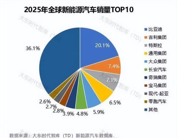2025年全球新能源汽车格局：中国车企引领全球市场
