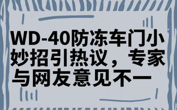 WD-40防冻车门妙招引热议，专家与网友意见不一